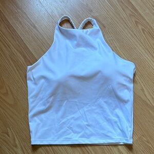 All in Motion White Tank Top